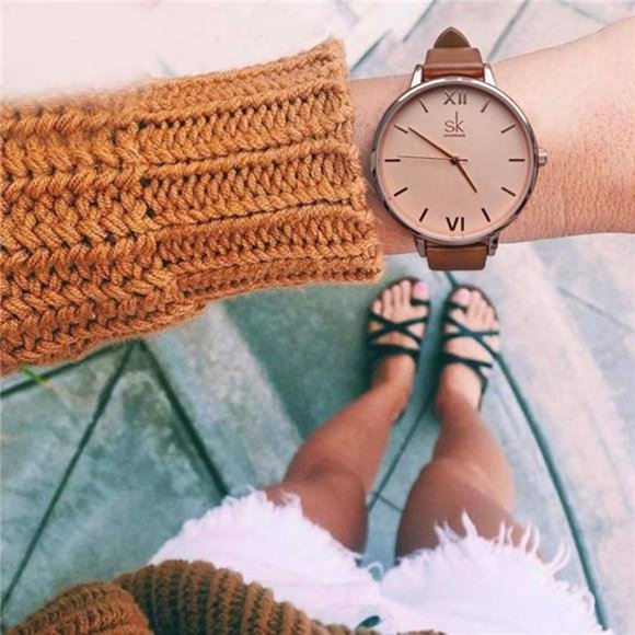 Women Watches Leather Band Luxury Quartz Watches Girls Ladies Wristwatch - Picture 5 of 6